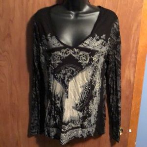Black and Silver shirt from Rock and Republic